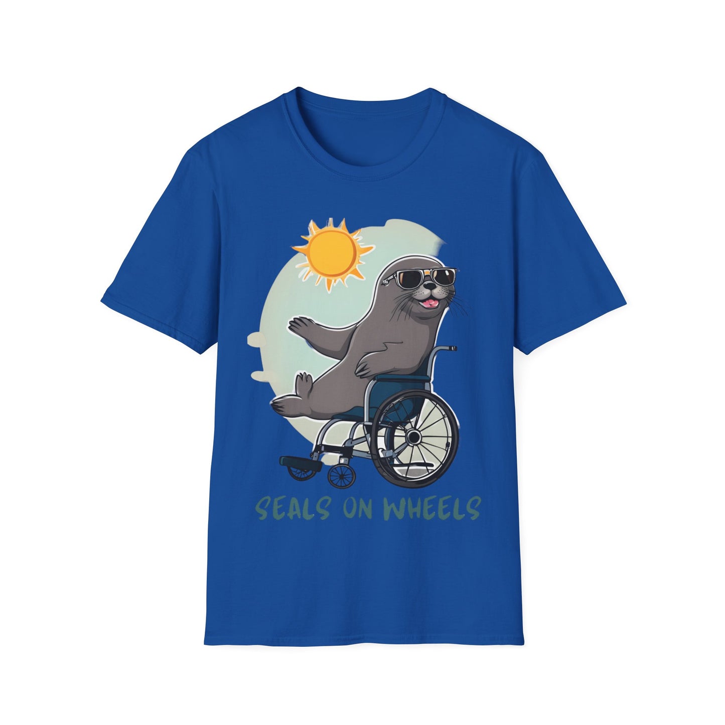 Unisex Softstyle T-Shirt designed as the perfect gift for that dynamic inspirational nature loving wheelchair or mobility scooter user.