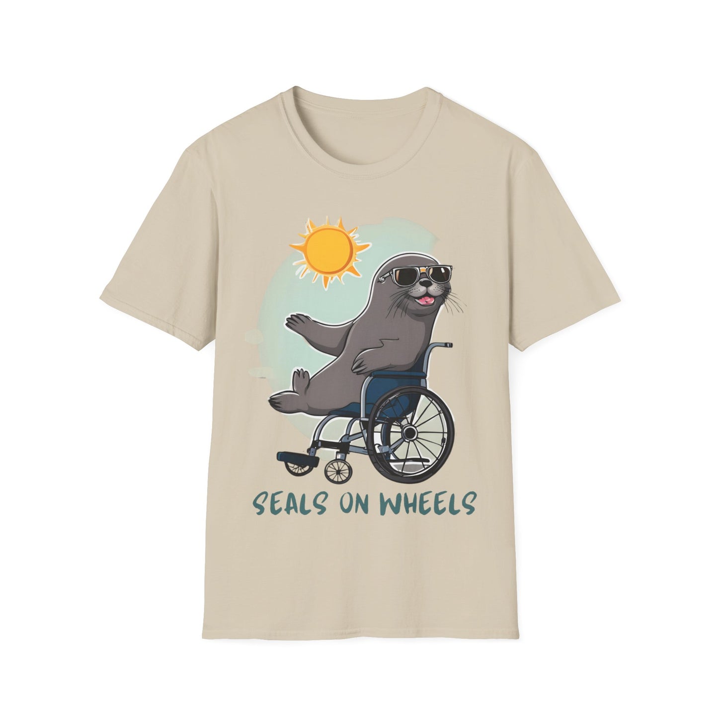 Unisex Softstyle T-Shirt designed as the perfect gift for that dynamic inspirational nature loving wheelchair or mobility scooter user.