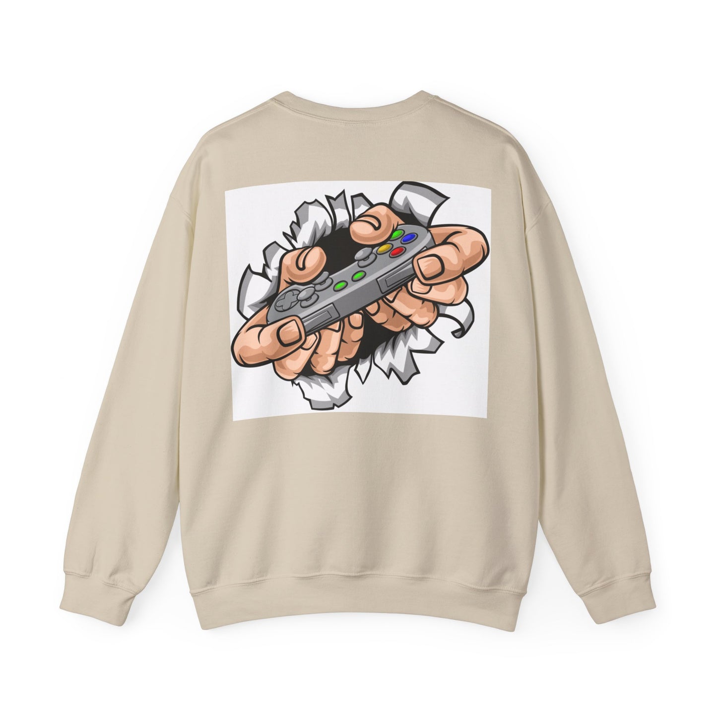 Unisex Heavy Blend™ Crewneck Sweatshirt Designed as the perfect gift or merch for that video game loving inspirational wheelchair or mobility scooter gamer.