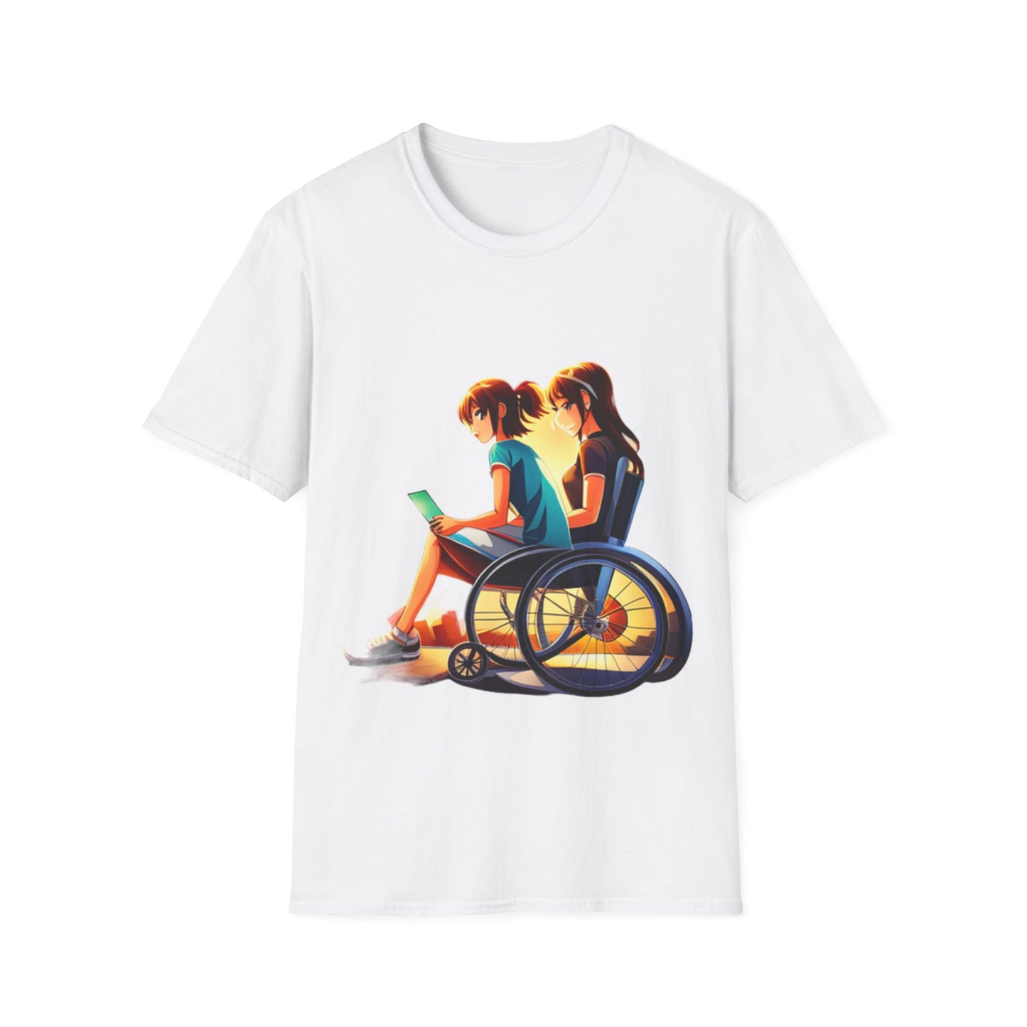 Unisex Softstyle T-Shirt designed as the perfect gift for that intrepid and inspirational wheelchair or mobility scooter user.