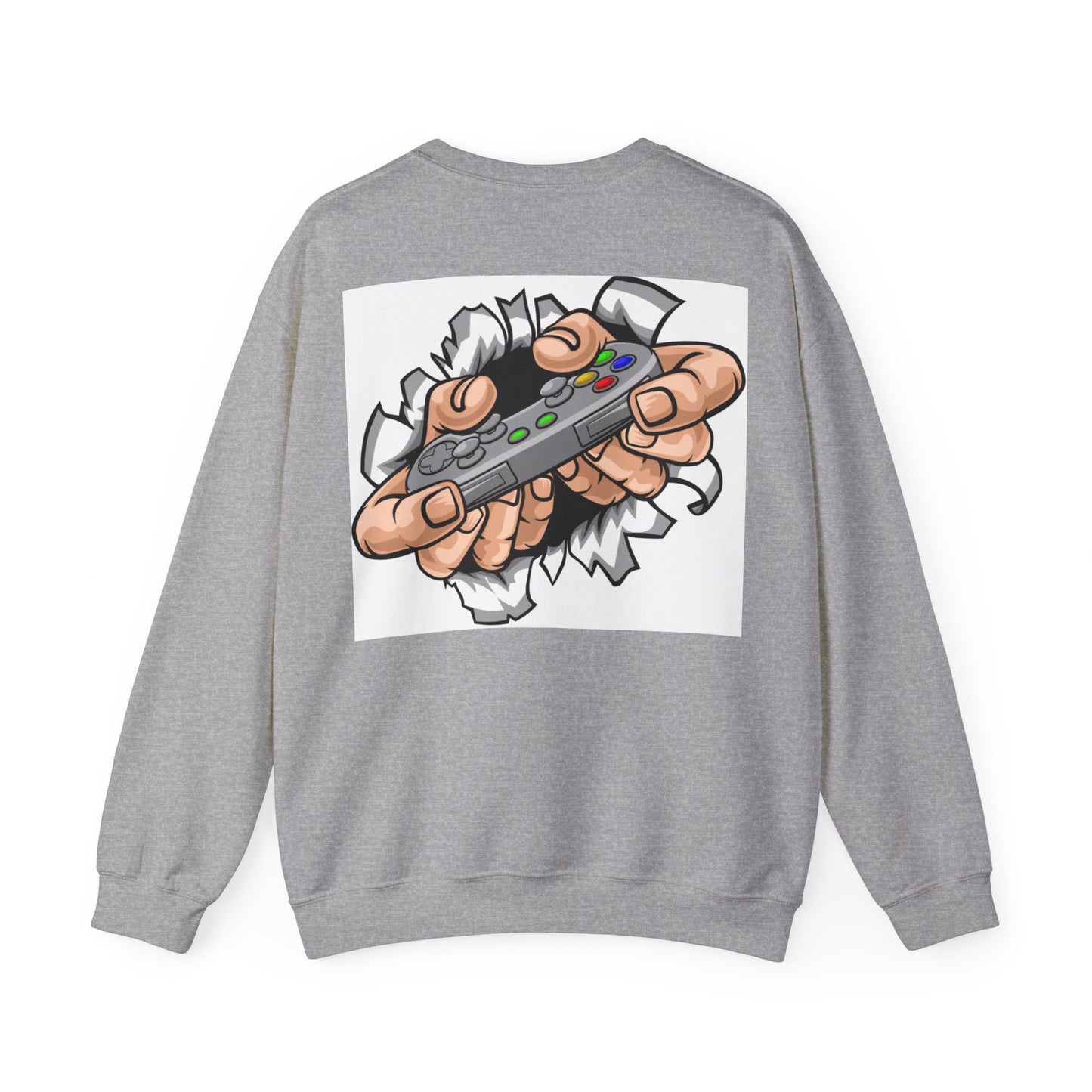 Unisex Heavy Blend™ Crewneck Sweatshirt Designed as the perfect gift or merch for that video game loving inspirational wheelchair or mobility scooter gamer.