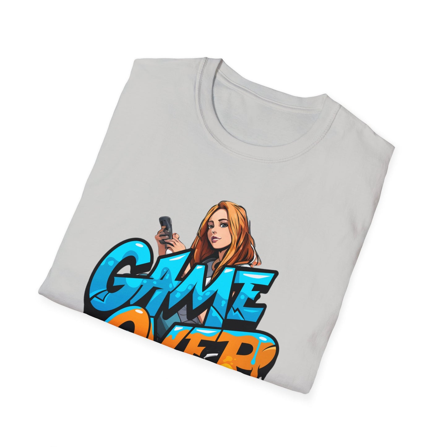 Unisex Softstyle T-Shirt Designed as the perfect gift or merch for that video game loving inspirational wheelchair or mobility scooter gamer.