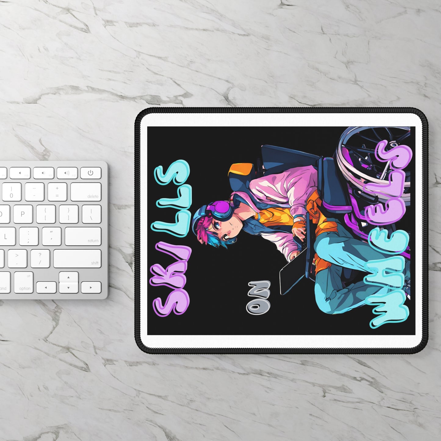 Gaming Mouse Pad Designed as the perfect gift or merch for that video game loving inspirational wheelchair or mobility scooter gamer.