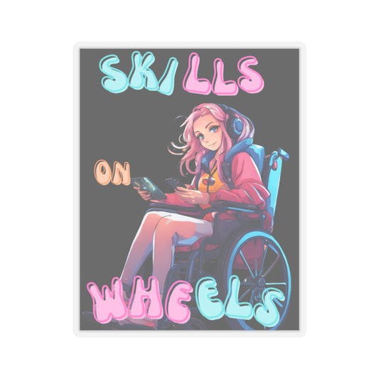 Kiss-Cut Stickers Designed as the perfect gift or merch for that video game loving inspirational wheelchair or mobility scooter gamer.