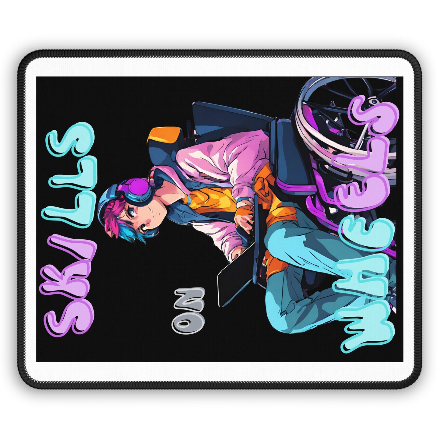 Gaming Mouse Pad Designed as the perfect gift or merch for that video game loving inspirational wheelchair or mobility scooter gamer.