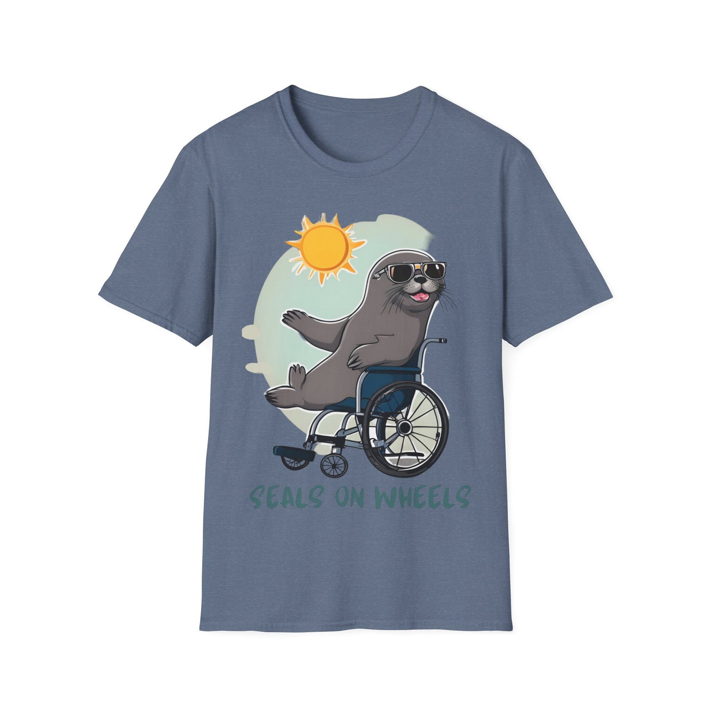 Unisex Softstyle T-Shirt designed as the perfect gift for that dynamic inspirational nature loving wheelchair or mobility scooter user.