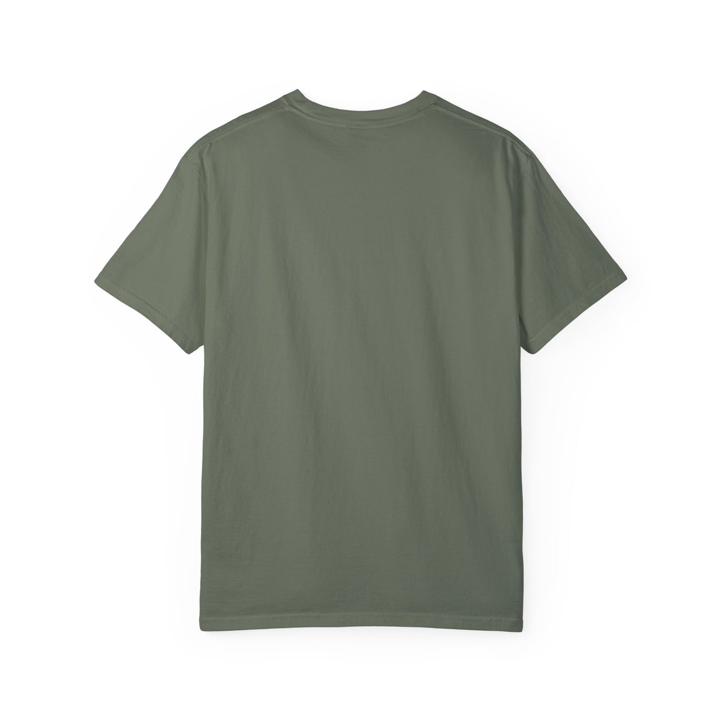 Unisex Garment-Dyed T-shirt designed as the perfect gift for that dynamic inspirational nature loving wheelchair or mobility scooter user.