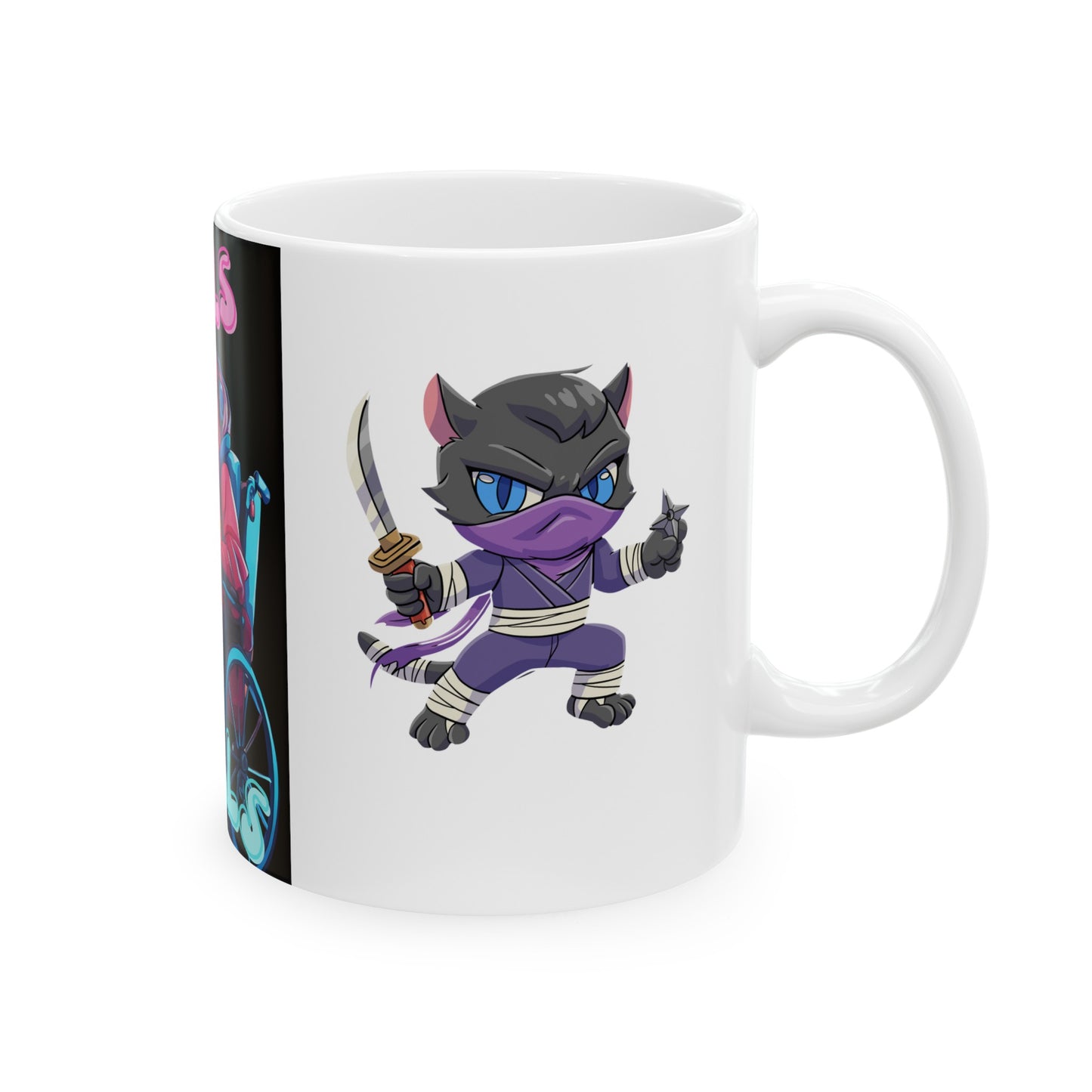 Ceramic Mug, (11oz, 15oz) Designed as the perfect gift or merch for that video game loving inspirational wheelchair or mobility scooter gamer.