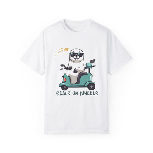 Unisex Garment-Dyed T-shirt Designed as the perfect gift or merch for that nature loving inspirational wheelchair or mobility scooter user