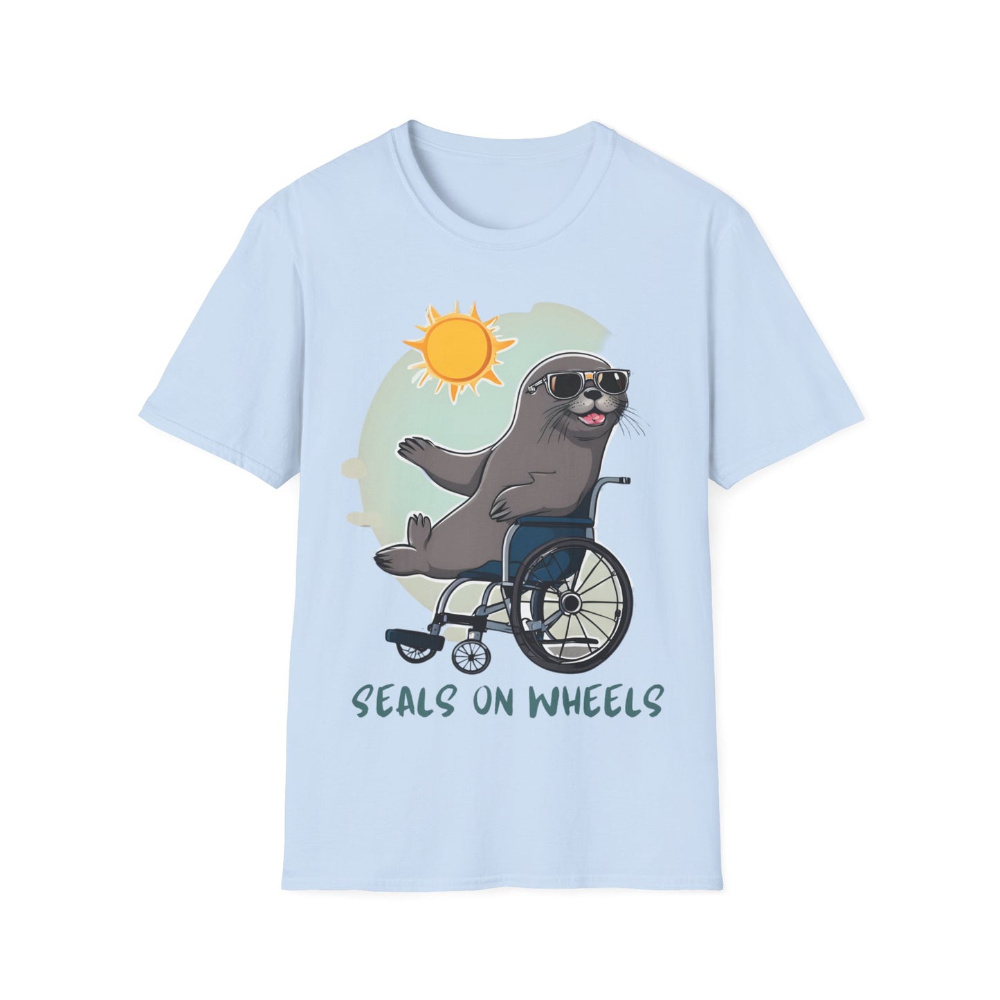 Unisex Softstyle T-Shirt designed as the perfect gift for that dynamic inspirational nature loving wheelchair or mobility scooter user.