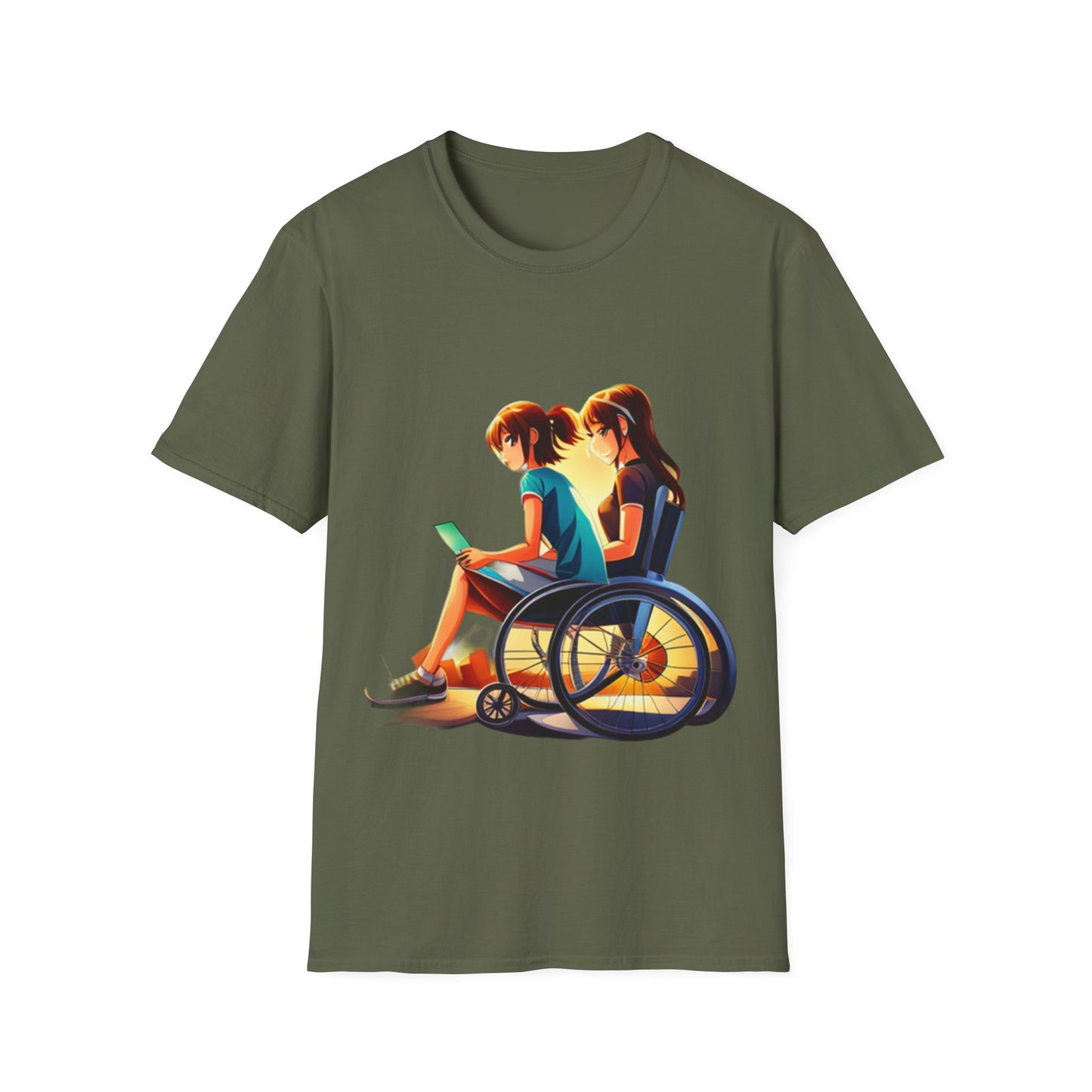 Unisex Softstyle T-Shirt designed as the perfect gift for that intrepid and inspirational wheelchair or mobility scooter user.