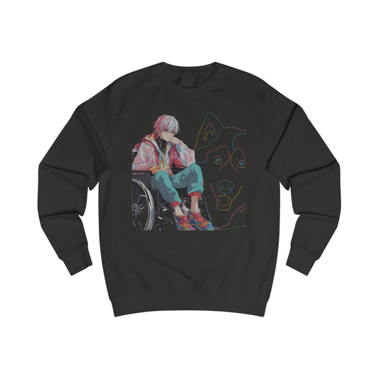 Unisex Sweatshirt Designed as the perfect gift or merch for that dog loving inspirational wheelchair or mobility scooter user