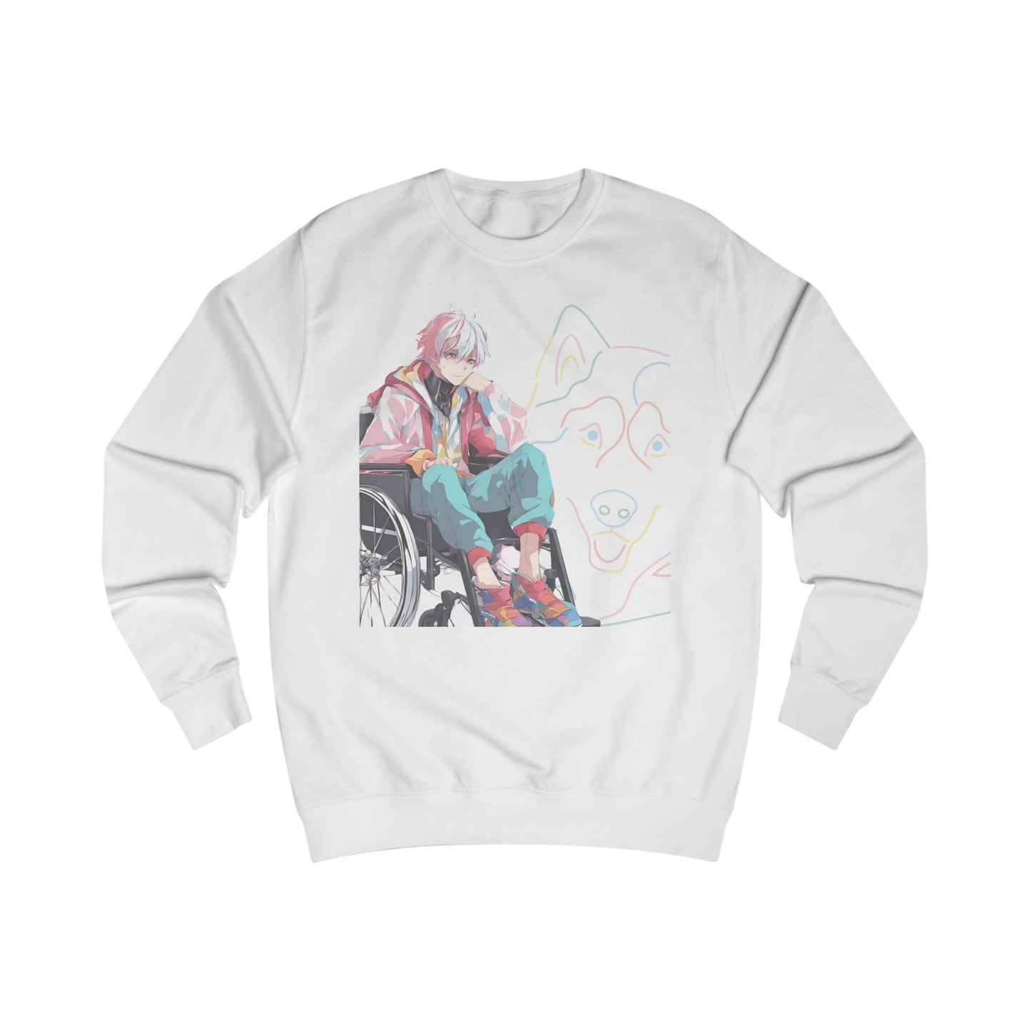 Unisex Sweatshirt Designed as the perfect gift or merch for that dog loving inspirational wheelchair or mobility scooter user