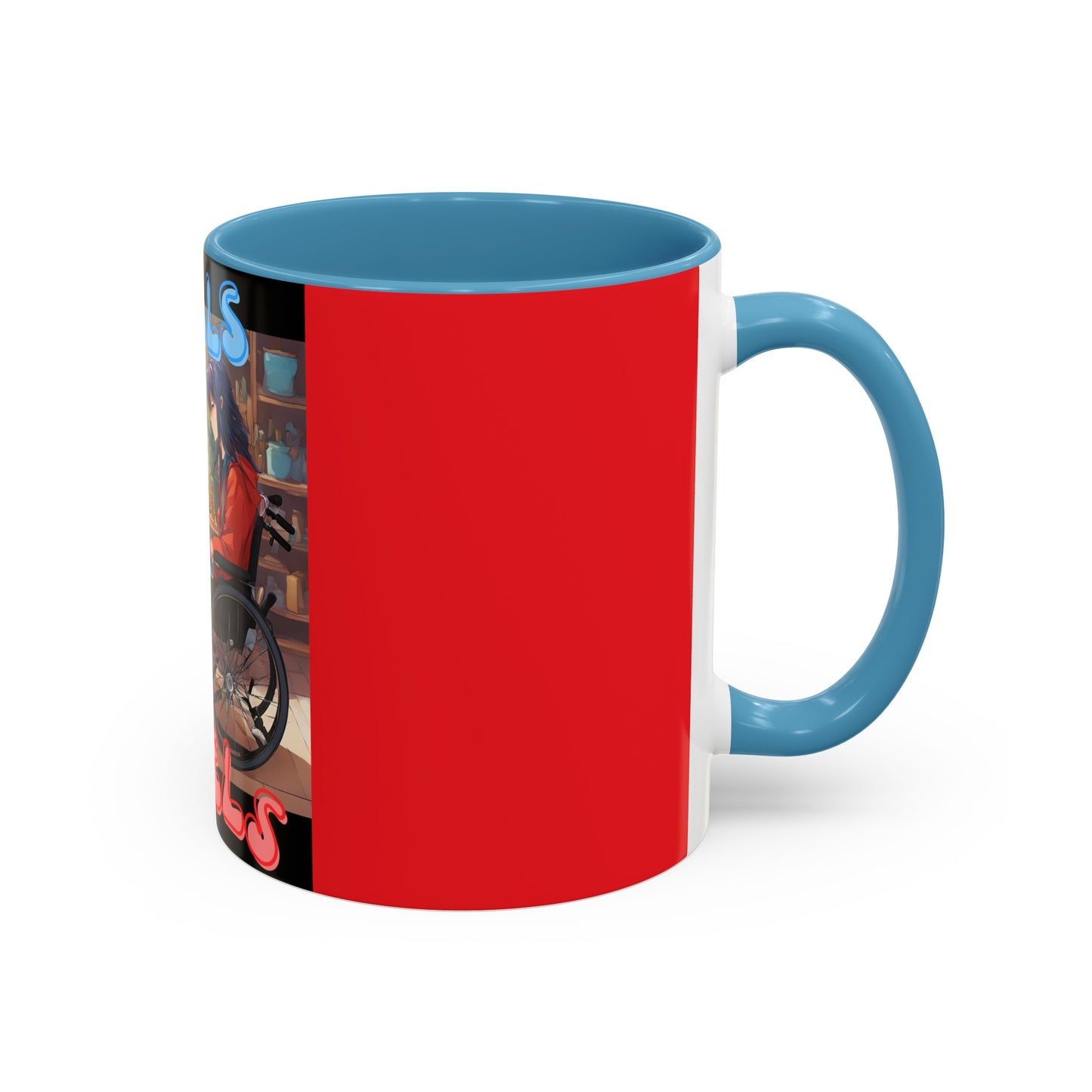 Accent Coffee Mug (11, 15oz) Designed as the perfect gift or merch for that chess loving inspirational wheelchair or mobility scooter user