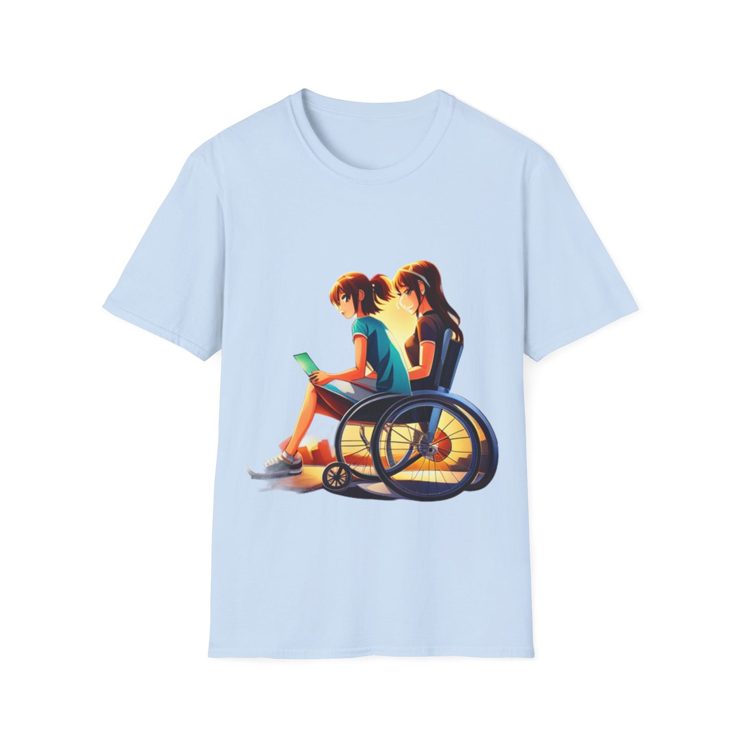 Unisex Softstyle T-Shirt designed as the perfect gift for that intrepid and inspirational wheelchair or mobility scooter user.