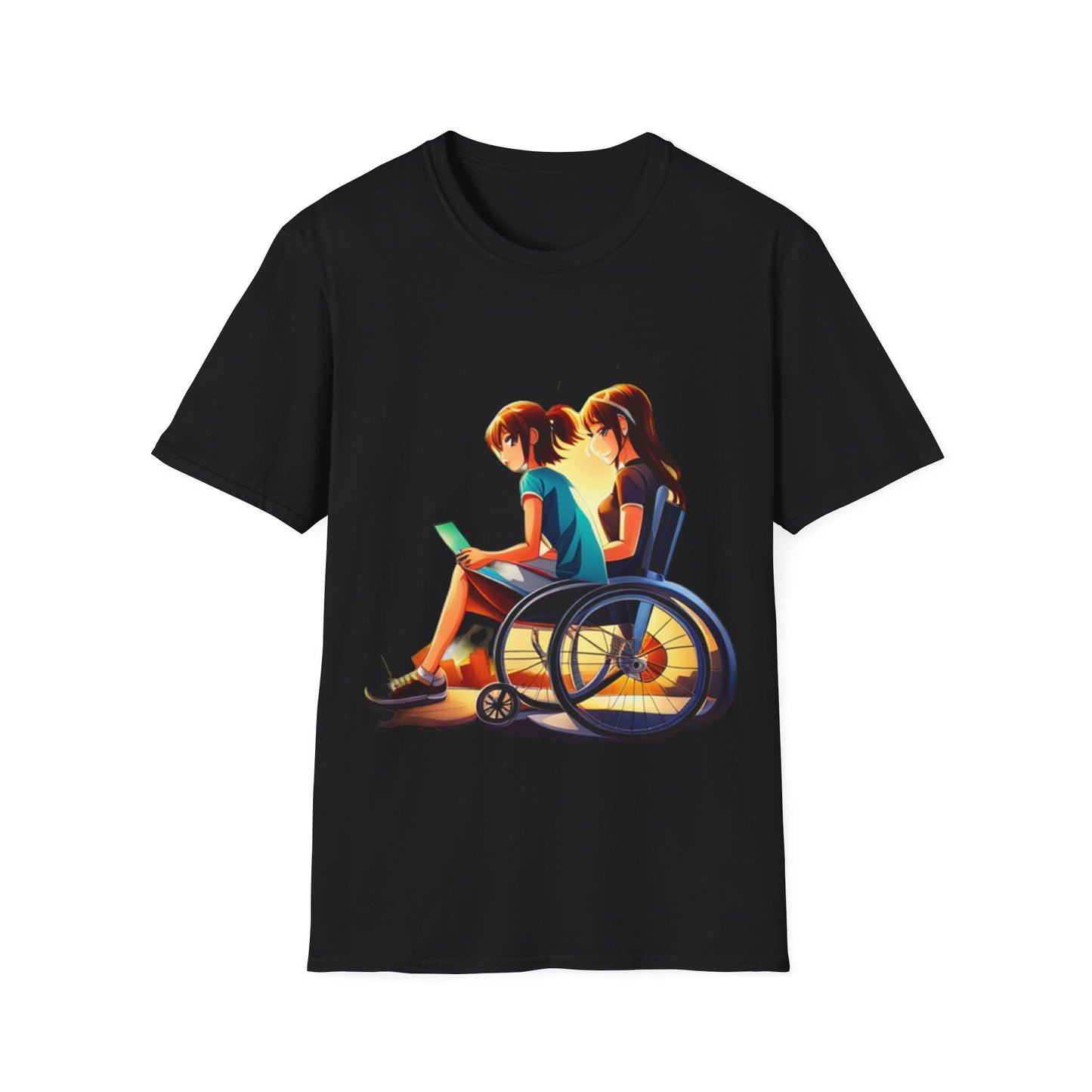 Unisex Softstyle T-Shirt designed as the perfect gift for that intrepid and inspirational wheelchair or mobility scooter user.