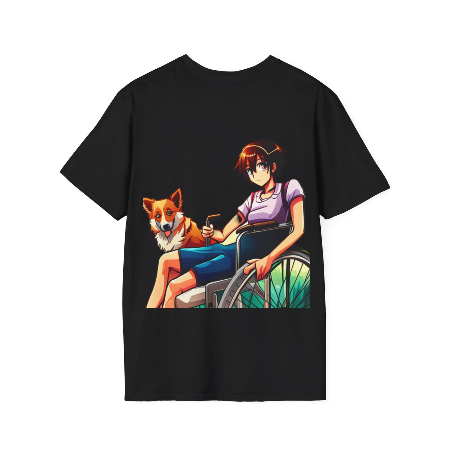 Unisex Softstyle T-Shirt designed as the perfect gift for that intrepid and inspirational wheelchair or mobility scooter user.