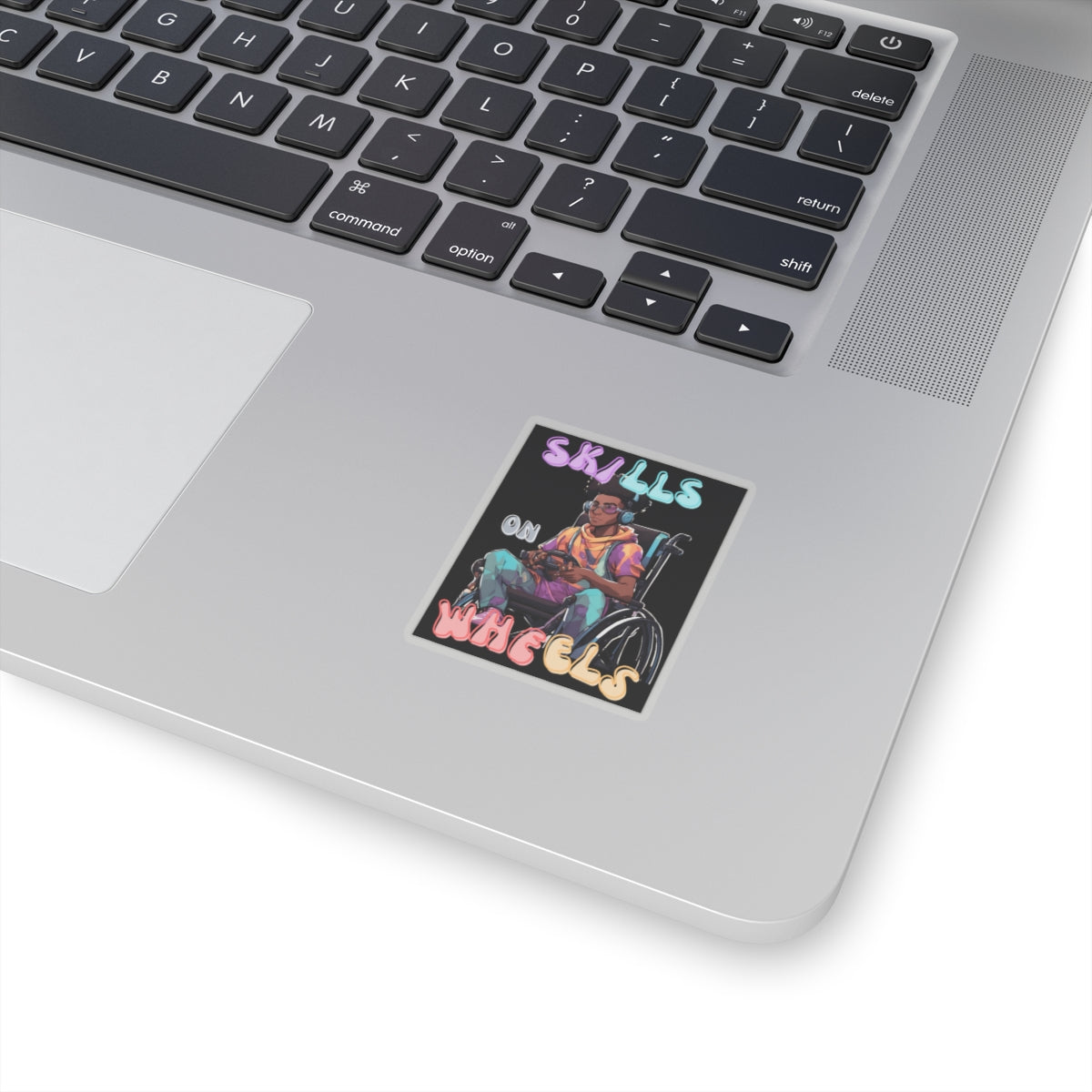 Kiss-Cut Stickers Designed as the perfect gift or merch for that video game loving inspirational wheelchair or mobility scooter gamer.