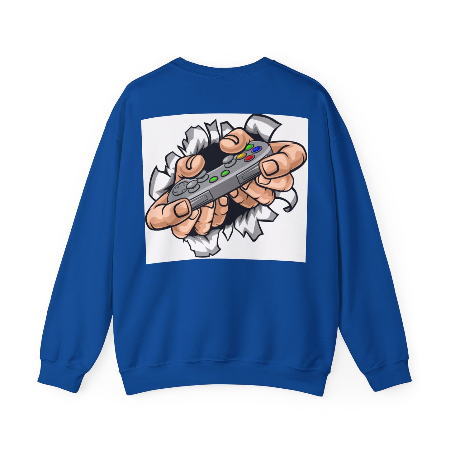 Unisex Heavy Blend™ Crewneck Sweatshirt Designed as the perfect gift or merch for that video game loving inspirational wheelchair or mobility scooter gamer.