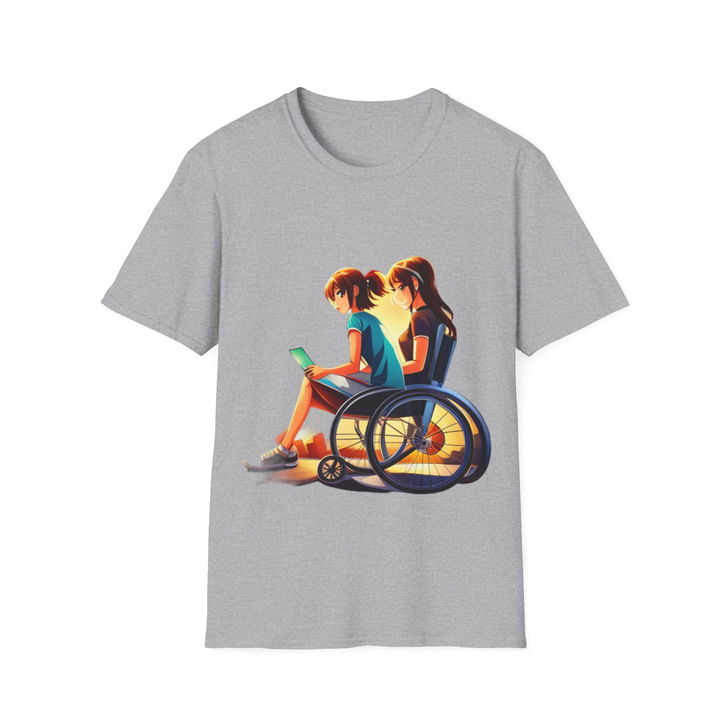 Unisex Softstyle T-Shirt designed as the perfect gift for that intrepid and inspirational wheelchair or mobility scooter user.