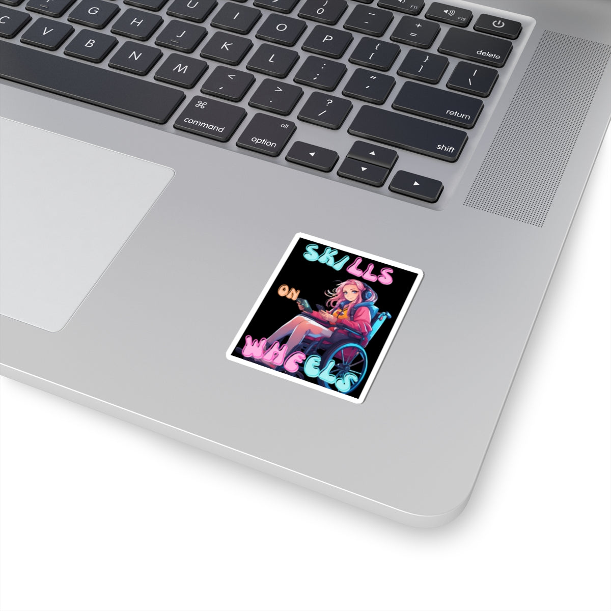 Kiss-Cut Stickers Designed as the perfect gift or merch for that video game loving inspirational wheelchair or mobility scooter gamer.