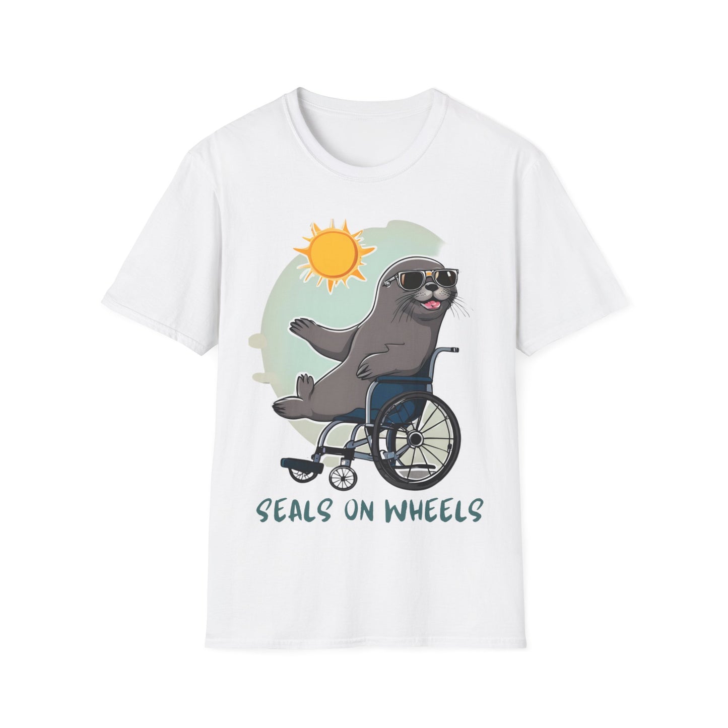 Unisex Softstyle T-Shirt designed as the perfect gift for that dynamic inspirational nature loving wheelchair or mobility scooter user.