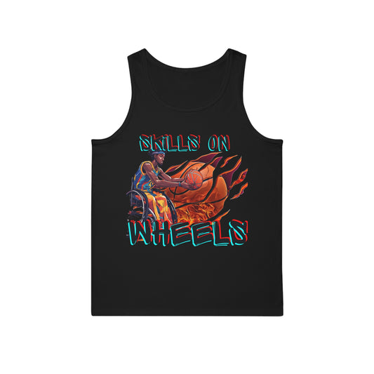 Unisex Softstyle™ Tank Top Designed as the perfect gift for that inspirational wheelchair basketball loving and competitive wheelchair or mobility scooter user.