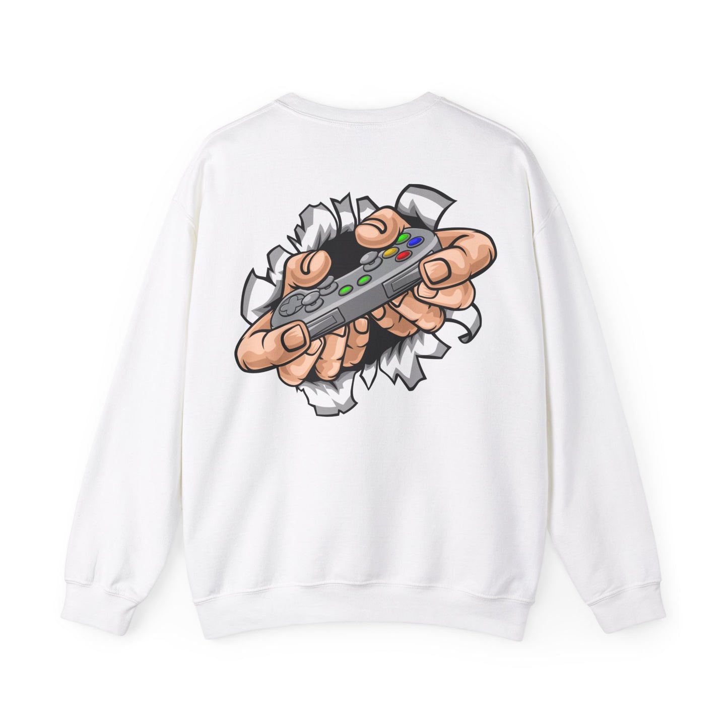 Unisex Heavy Blend™ Crewneck Sweatshirt Designed as the perfect gift or merch for that video game loving inspirational wheelchair or mobility scooter gamer.