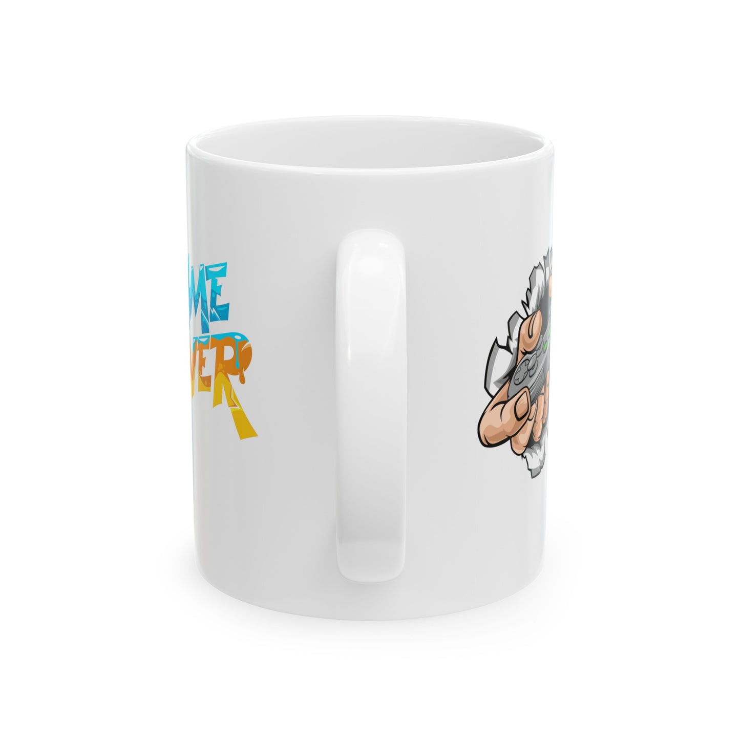 Ceramic Mug, (11oz, 15oz) Designed as the perfect gift or merch for that video game loving inspirational wheelchair or mobility scooter gamer.